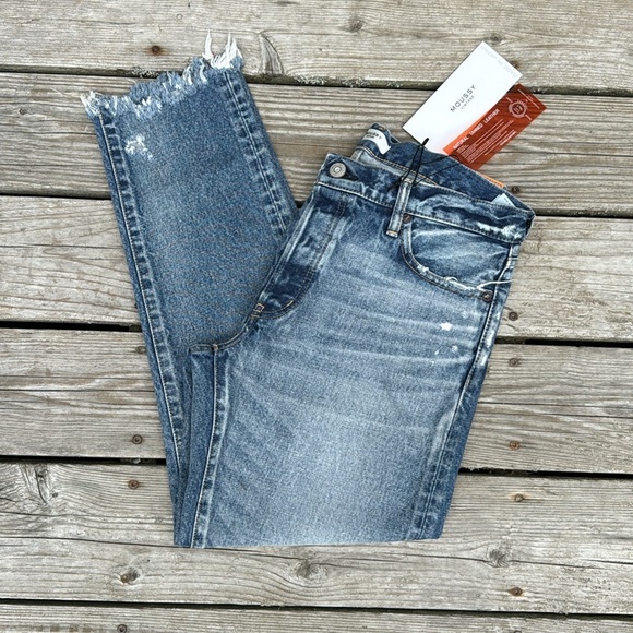 Moussy Mv Merry Tapered Jeans in Mid Blue size 30 - Picture 5 of 5